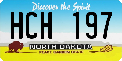 ND license plate HCH197