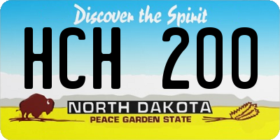 ND license plate HCH200