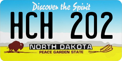 ND license plate HCH202