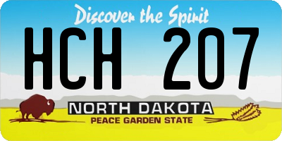 ND license plate HCH207