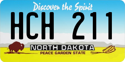 ND license plate HCH211