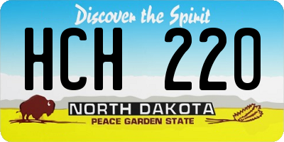 ND license plate HCH220