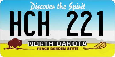 ND license plate HCH221