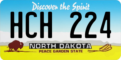 ND license plate HCH224