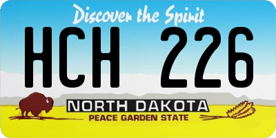 ND license plate HCH226