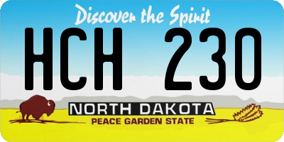 ND license plate HCH230