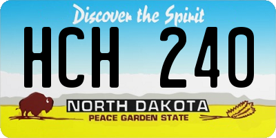 ND license plate HCH240