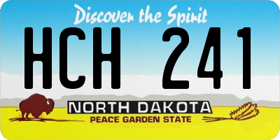 ND license plate HCH241