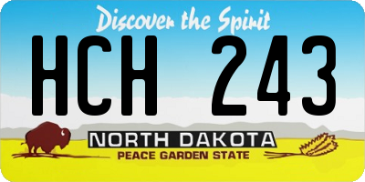 ND license plate HCH243