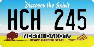 ND license plate HCH245