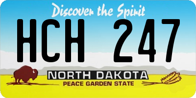 ND license plate HCH247