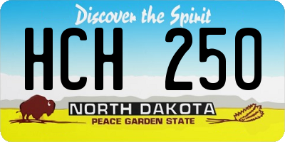 ND license plate HCH250