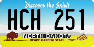 ND license plate HCH251