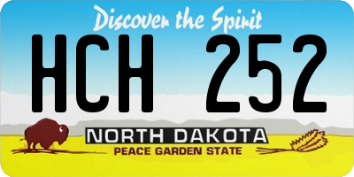 ND license plate HCH252