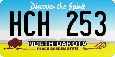 ND license plate HCH253