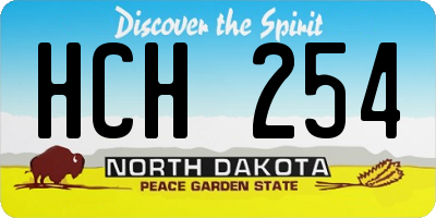 ND license plate HCH254