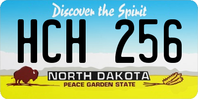 ND license plate HCH256