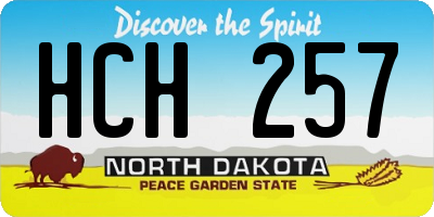 ND license plate HCH257