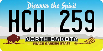 ND license plate HCH259