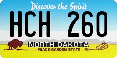 ND license plate HCH260