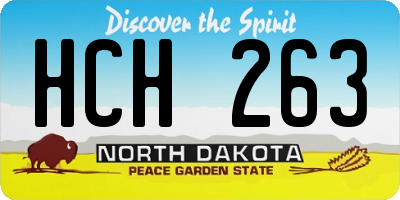 ND license plate HCH263