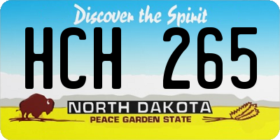 ND license plate HCH265