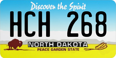 ND license plate HCH268