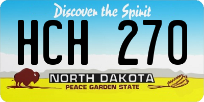 ND license plate HCH270