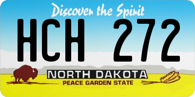 ND license plate HCH272