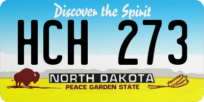 ND license plate HCH273