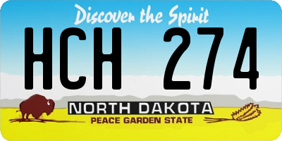 ND license plate HCH274