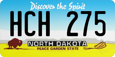 ND license plate HCH275