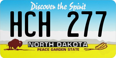 ND license plate HCH277