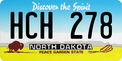 ND license plate HCH278