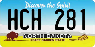 ND license plate HCH281