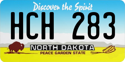 ND license plate HCH283