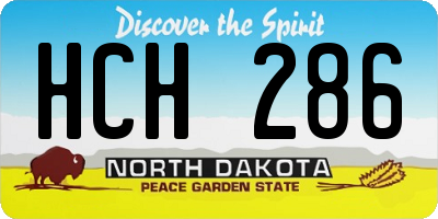 ND license plate HCH286