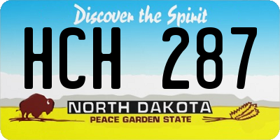 ND license plate HCH287