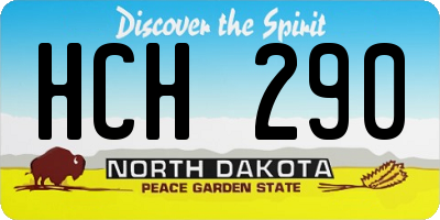 ND license plate HCH290