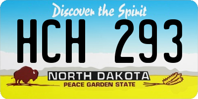 ND license plate HCH293