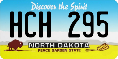 ND license plate HCH295