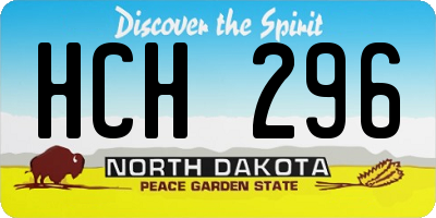 ND license plate HCH296