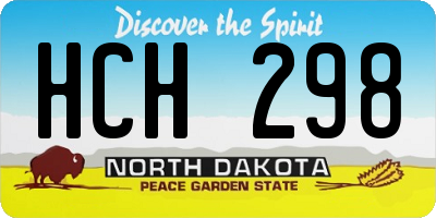ND license plate HCH298