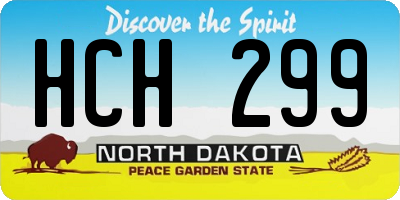 ND license plate HCH299