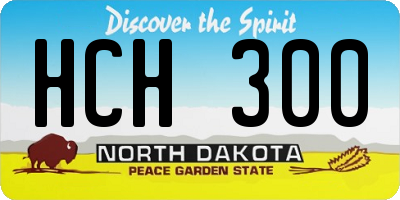 ND license plate HCH300