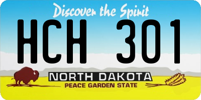 ND license plate HCH301