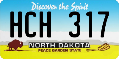 ND license plate HCH317