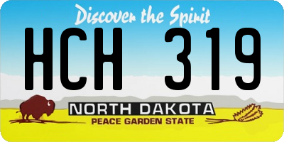 ND license plate HCH319