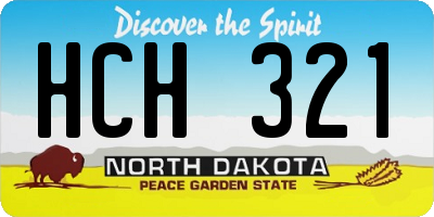 ND license plate HCH321