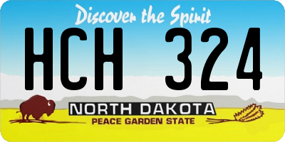 ND license plate HCH324